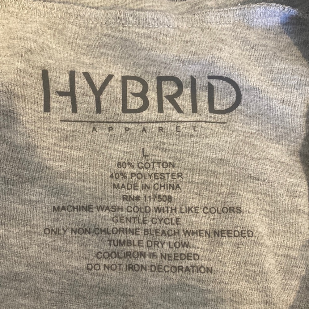 Hybrid tee “Wine is cheaper than Therapy” size large